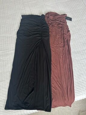 Klassy Network Ruched Maxi Skirt Bundle